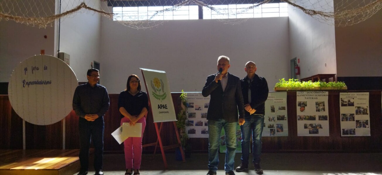Prefeito Gelson M. Scherer pronunciou-se na abertura da Feira.