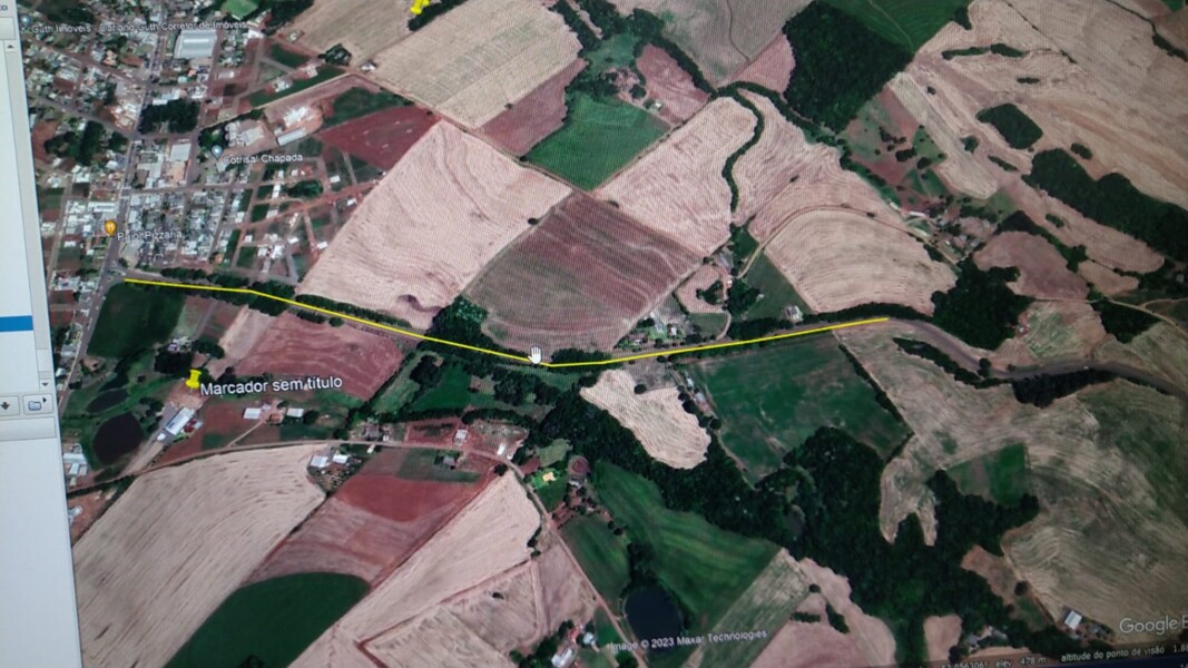 Trecho da rodovia em que a ação de limpeza foi realizado